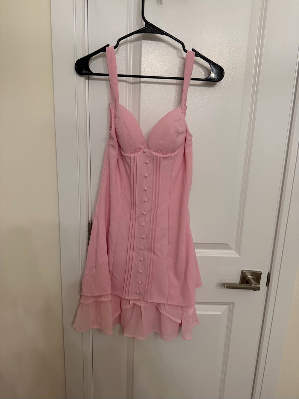 Fashion Nova Baby Pink Corset Slip Dress